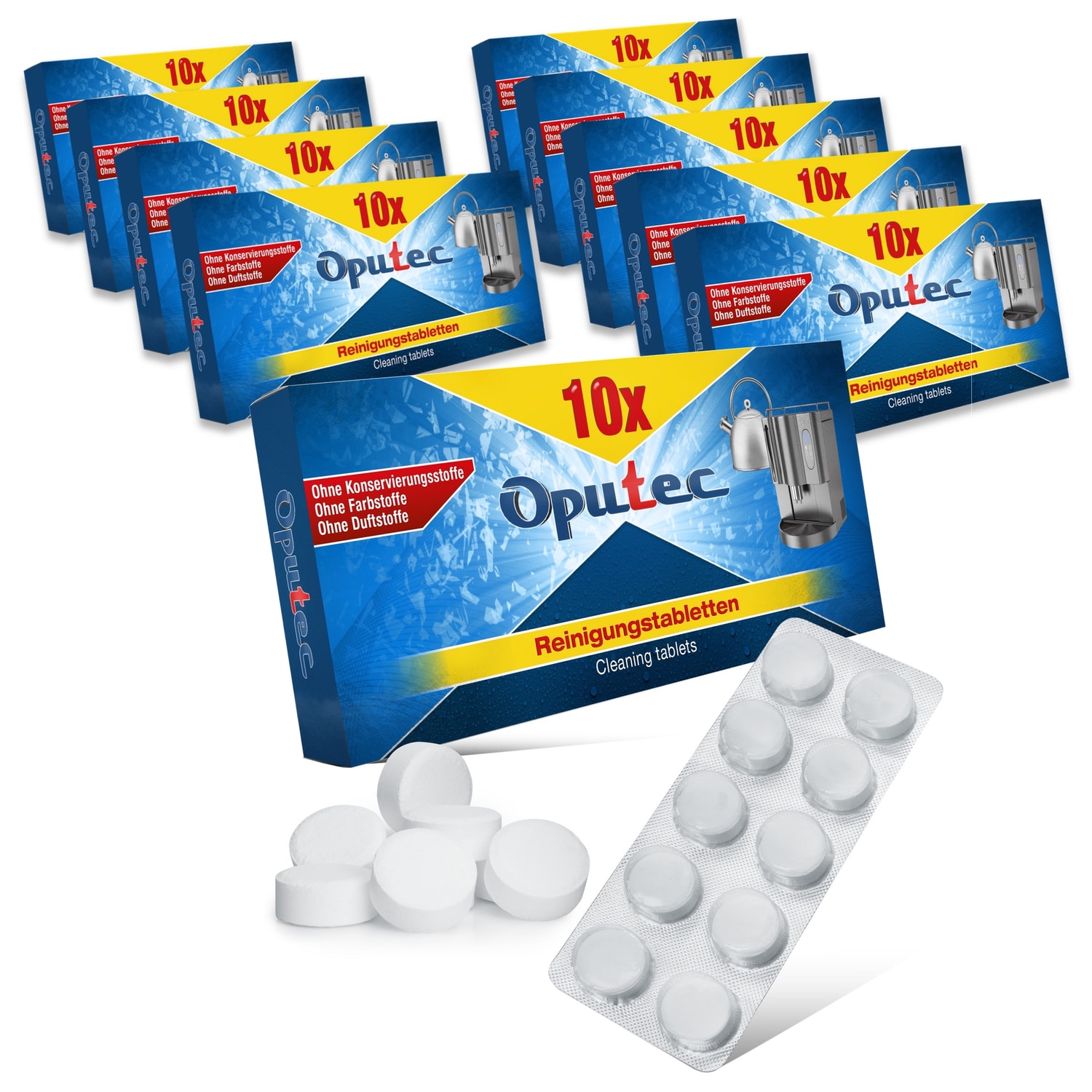 100x Kaffeevollautomaten Reinigungstabletten - Entfetter-Tabletten á 2g
