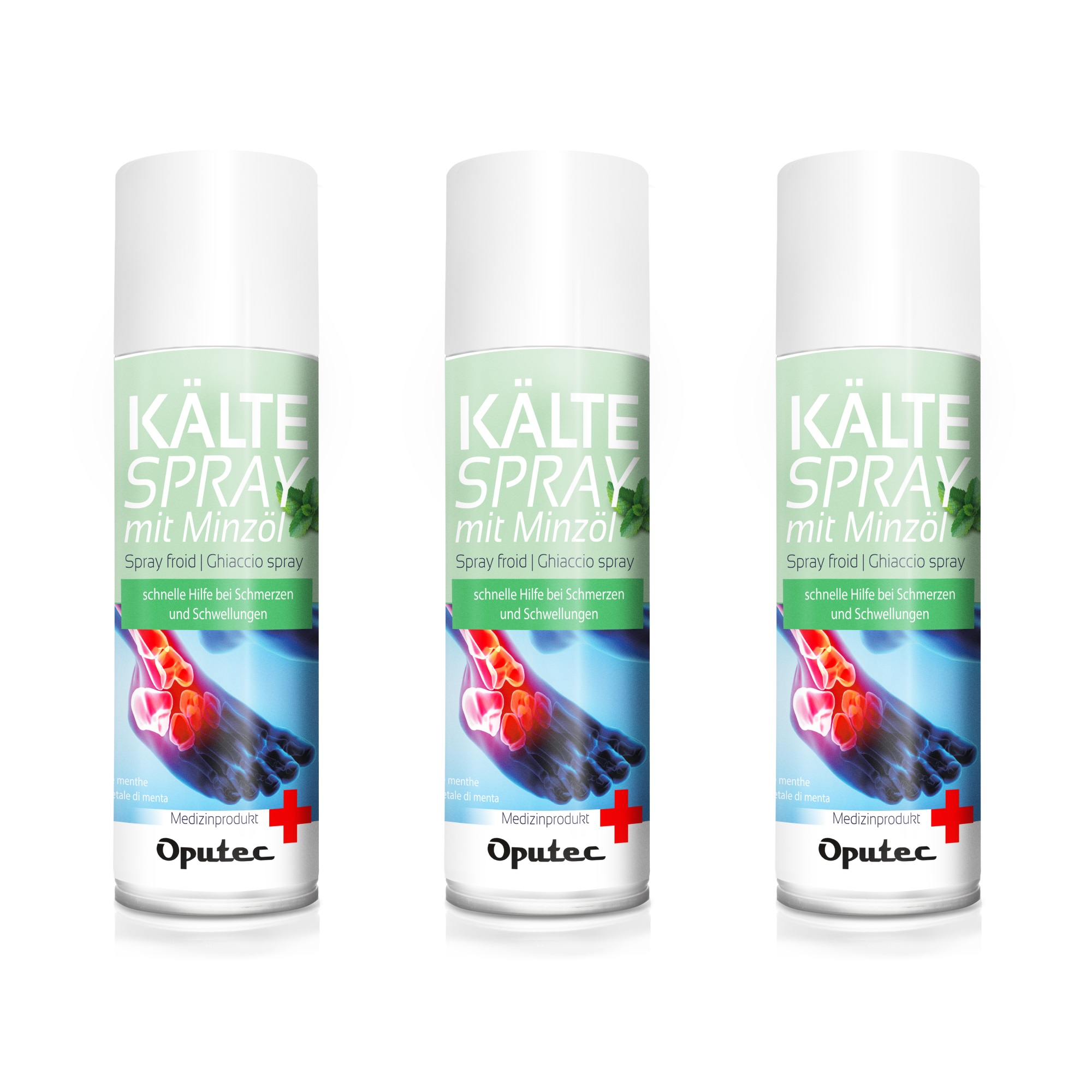 Kaeltespray_Hauptbild_Minze_3er_2000 3 x 400ml Oputec Kältespray Kühlspray Sport Minze