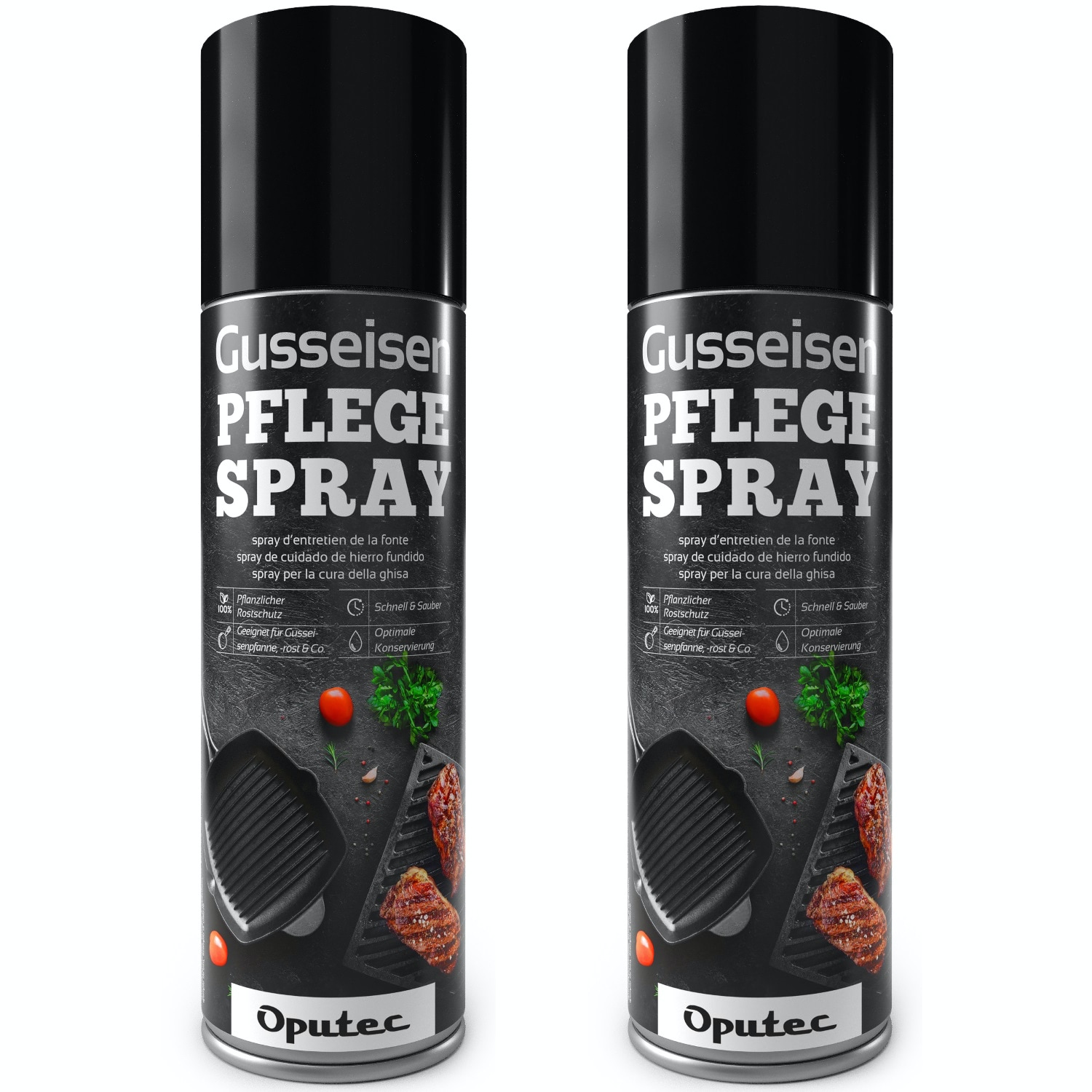 2 x 500ml Gusseisen-Pflegespray - Schutz & Pflege für Gusseisen 