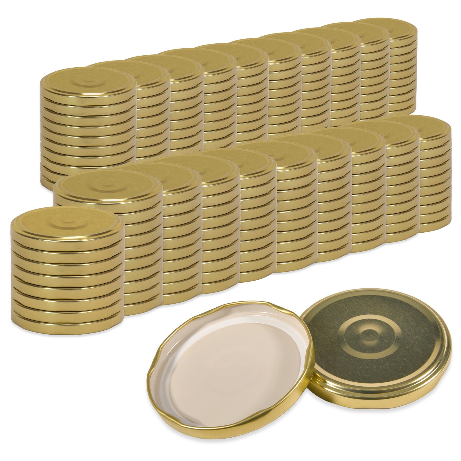 200 x Schraubdeckel TO 82 – Gold