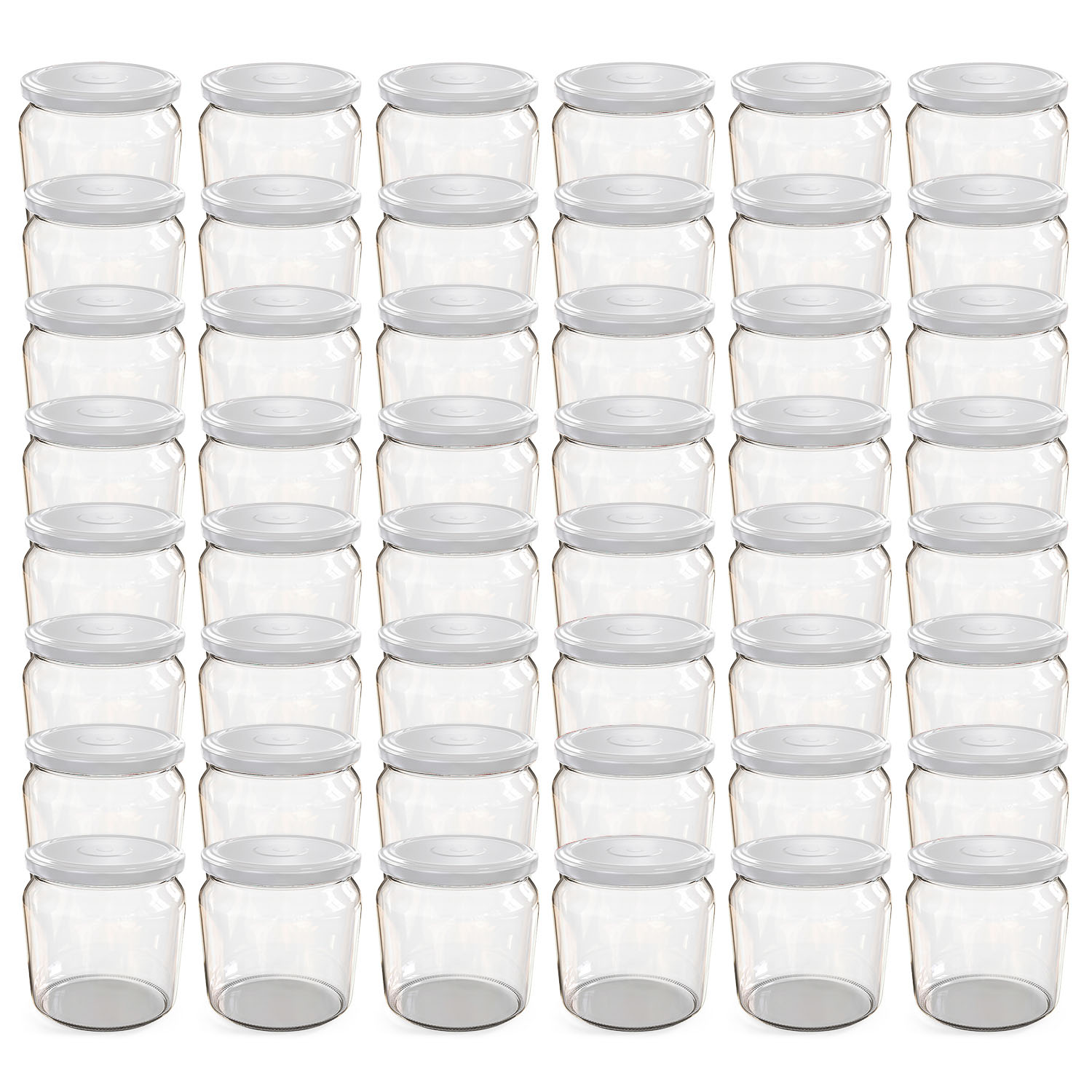 48x 360ml Einmachgläser mit Deckel Weiß (TO82) 48x 360ml Einmachgläser mit Deckel Weiß (TO82)