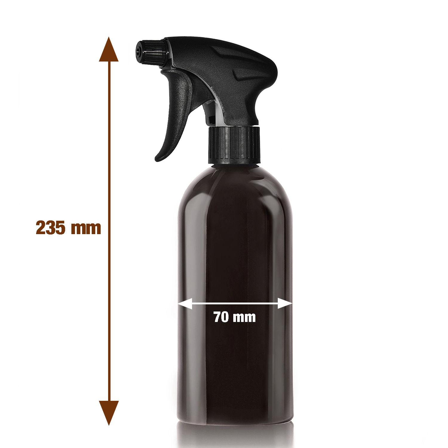 3 x 500ml Sprühflaschen aus Kunststoff Schwarz
