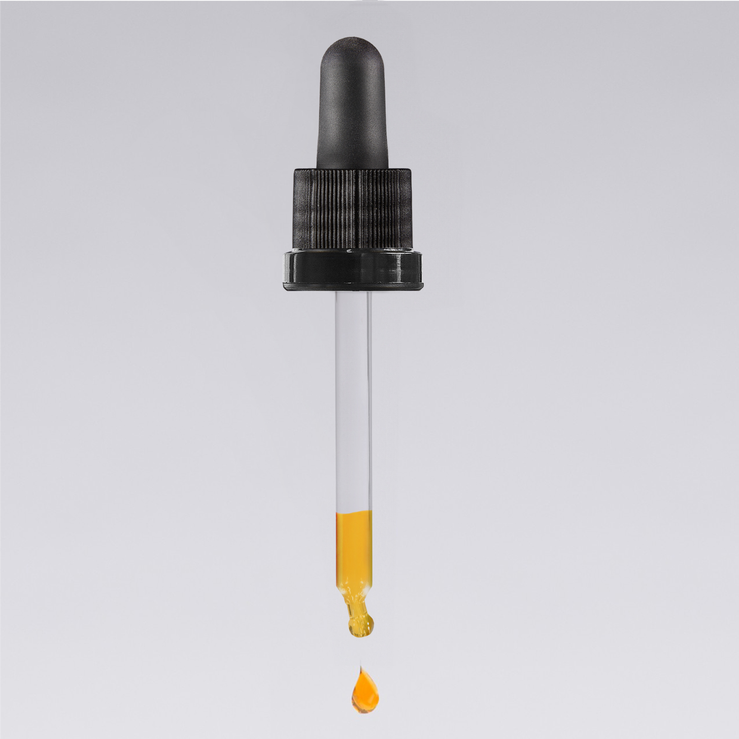 20x 30ml Pipettenflaschen, Klarglas, mit Kugelspitze-Glaspipette und schwarzem Deckel