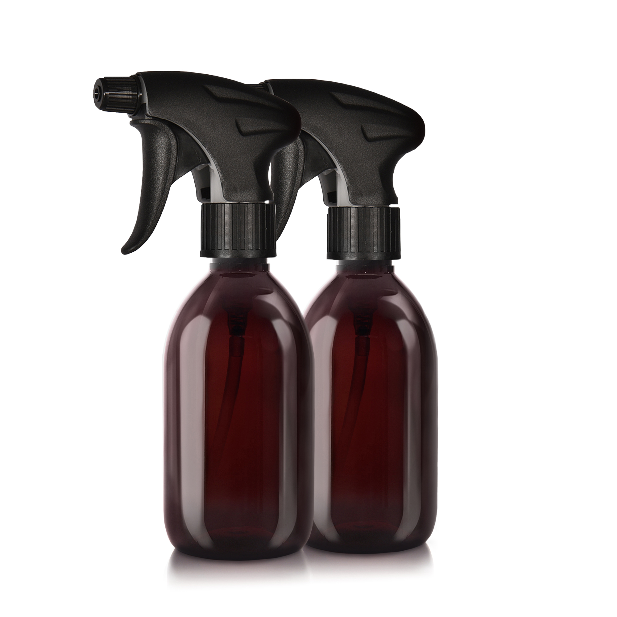2 x 300ml Sprühflaschen aus Kunststoff braun