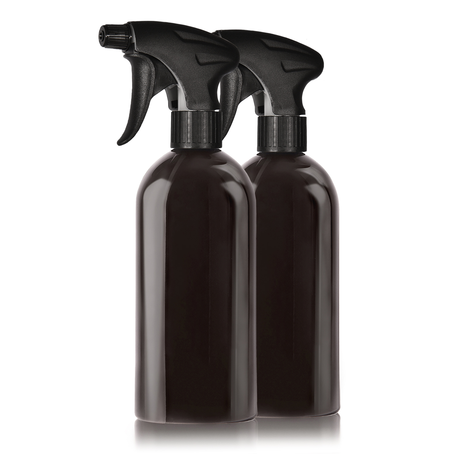 2 x 500ml Sprühflaschen aus Kunststoff Schwarz