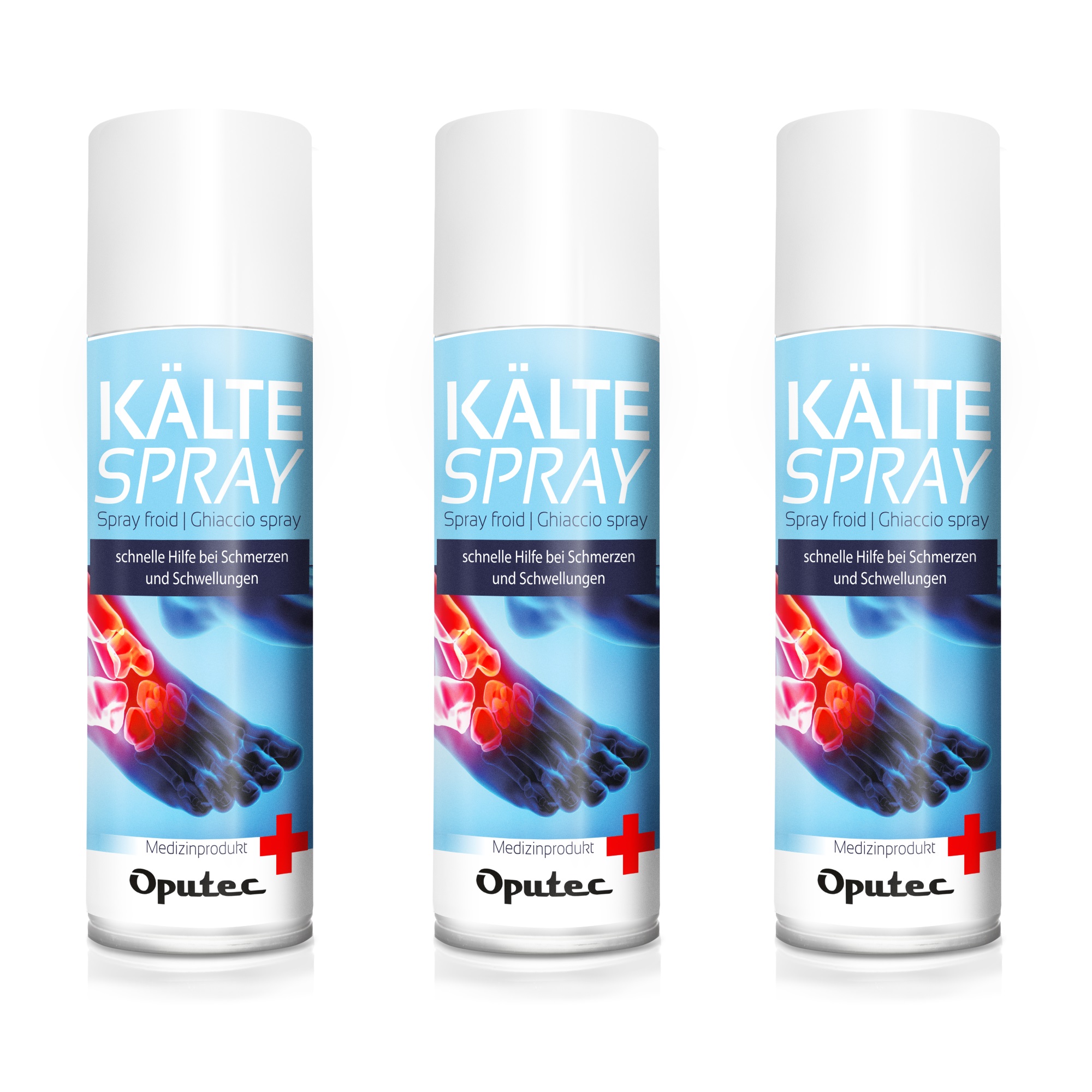 Kaeltespray_Hauptbild_Klassisch_3er_2000 3 x 400ml Oputec Kältespray Kühlspray Sport Klassisch (neutral)