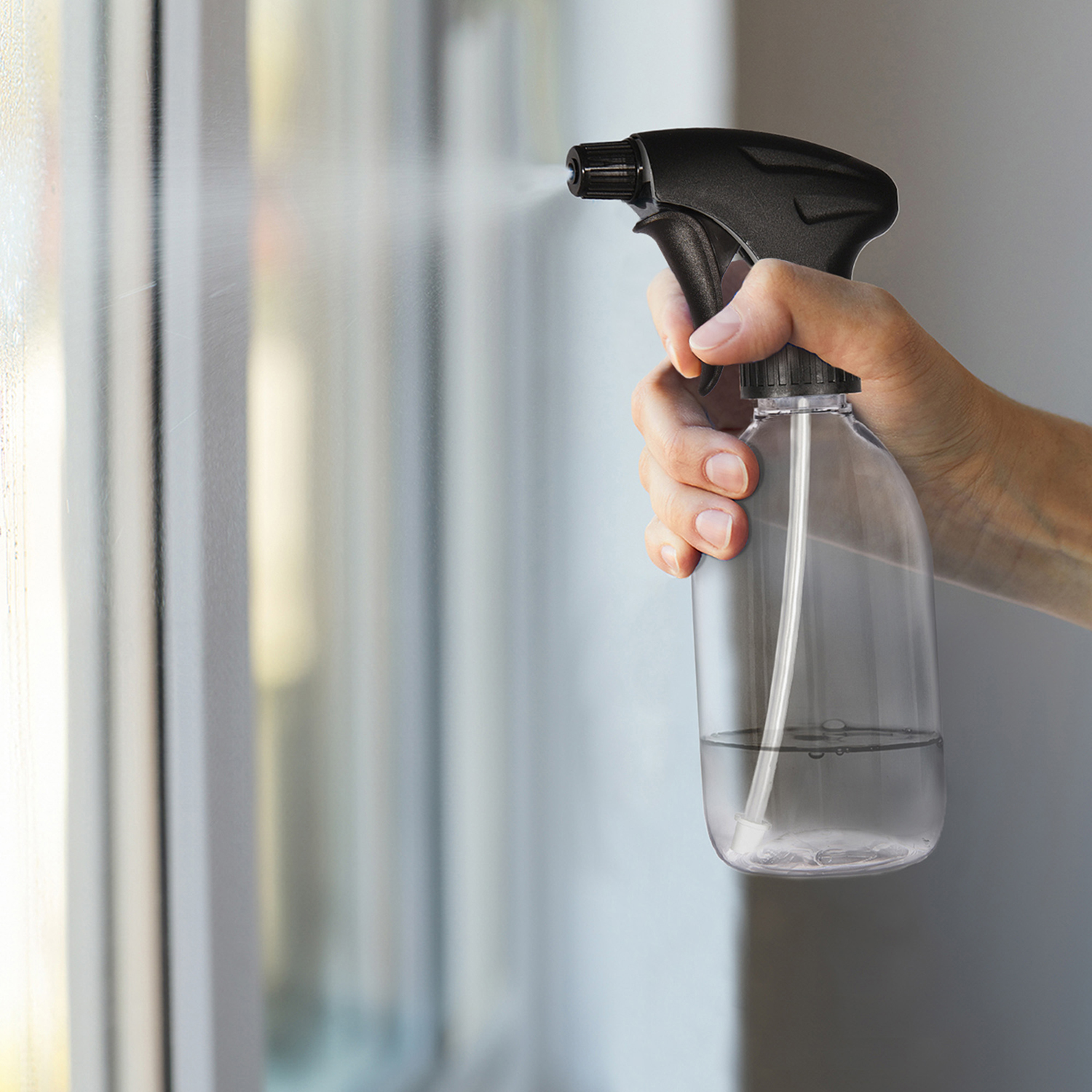 3 x 300ml Sprühflaschen aus Kunststoff transparent + Etiketten