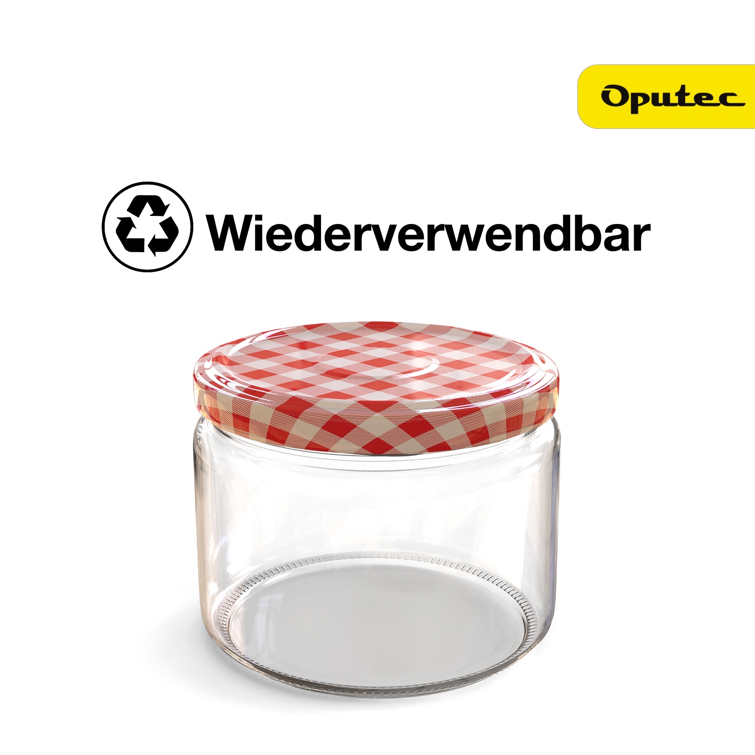 10 x Schraubdeckel TO 82 – Rot-Weiß kariert