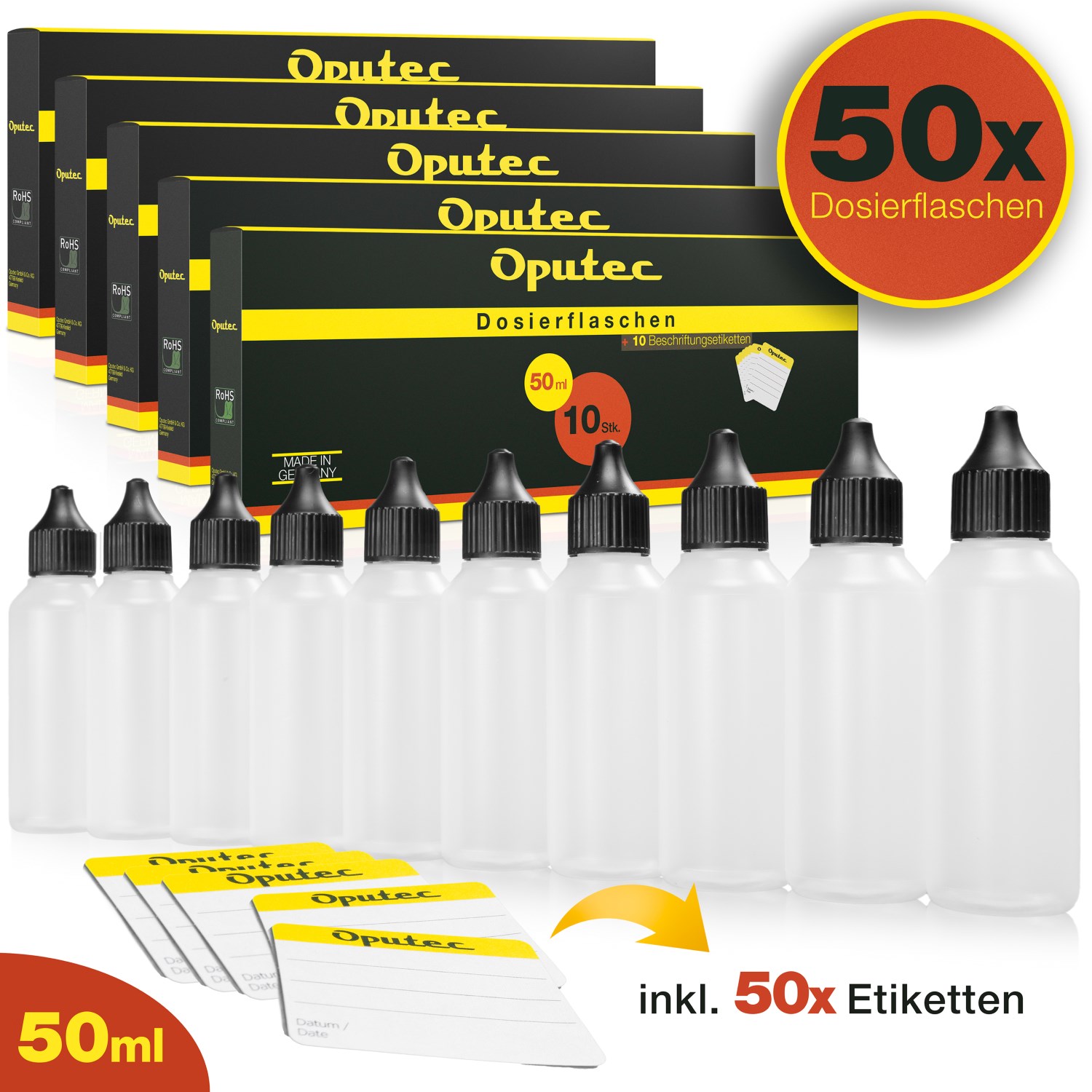 Ppetta Confezione 10 Flaconi Da Laboratorio Oputec 10 X 100 Ml Bottgla Con ...