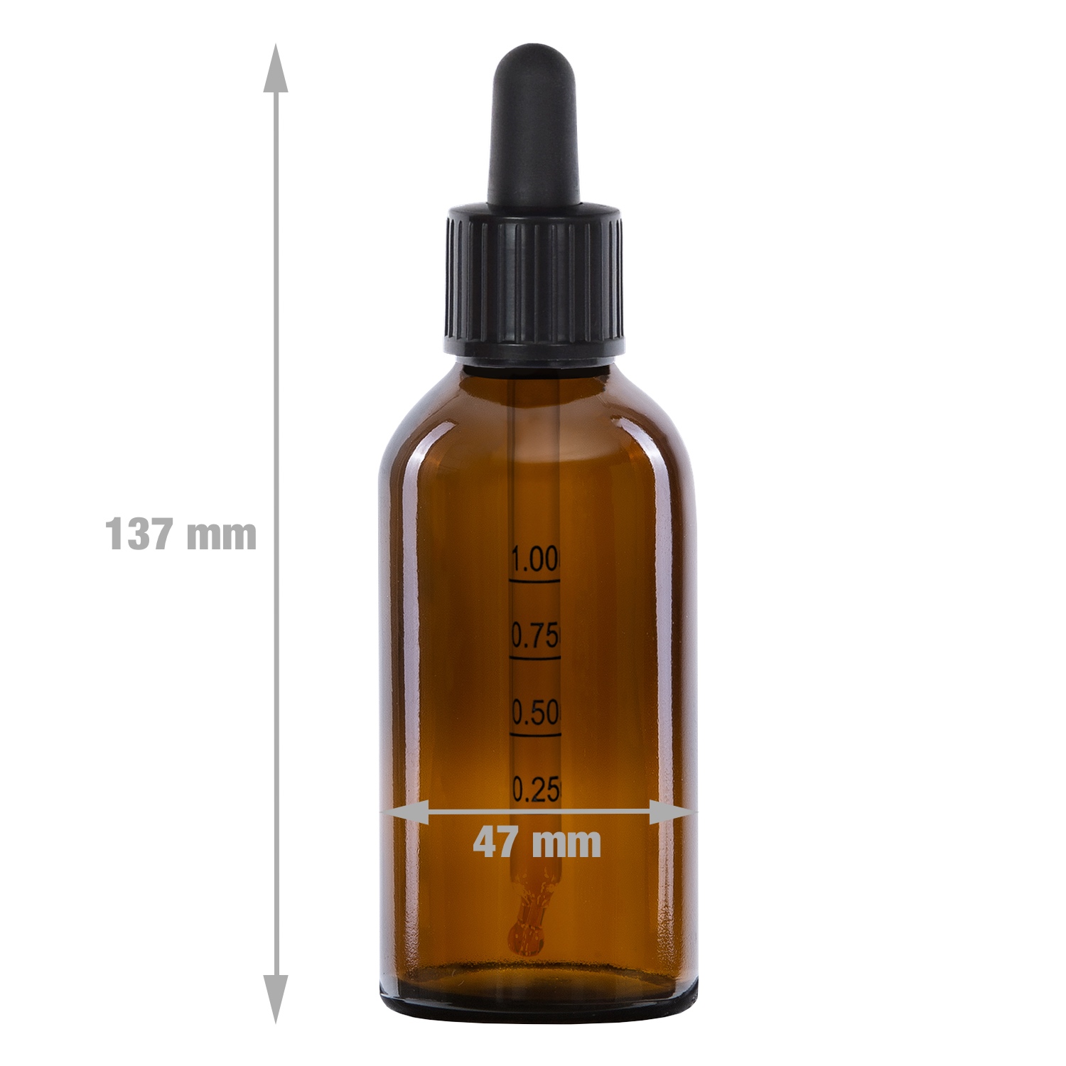 10x 100 ml Pipettenflaschen aus Braunglas mit Skala & Glaspipette – präzises Dosieren
