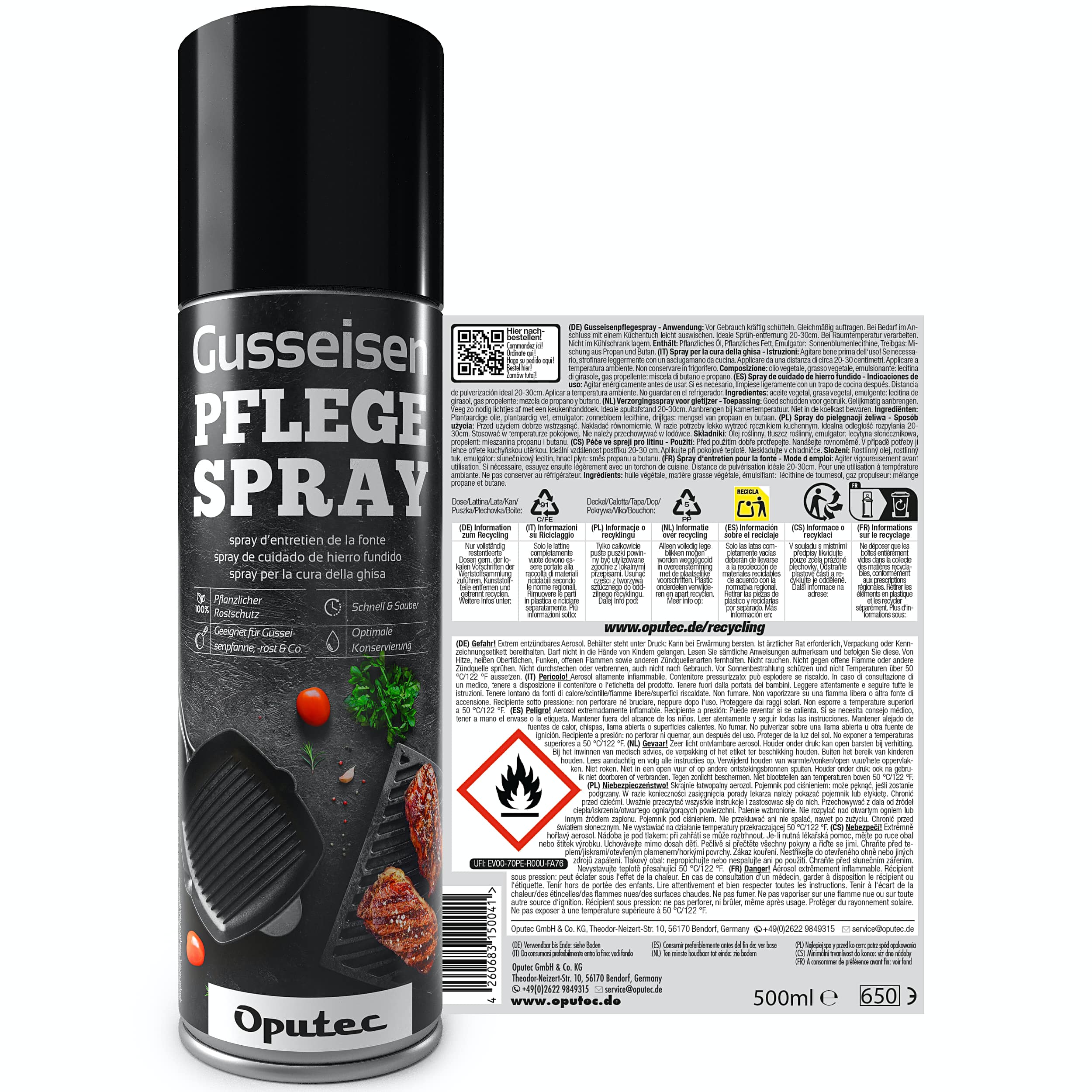 3 x 500ml Gusseisen-Pflegespray - Schutz & Pflege für Gusseisen 3 x 500ml Gusseisen-Pflegespray - Schutz & Pflege für Gusseisen
