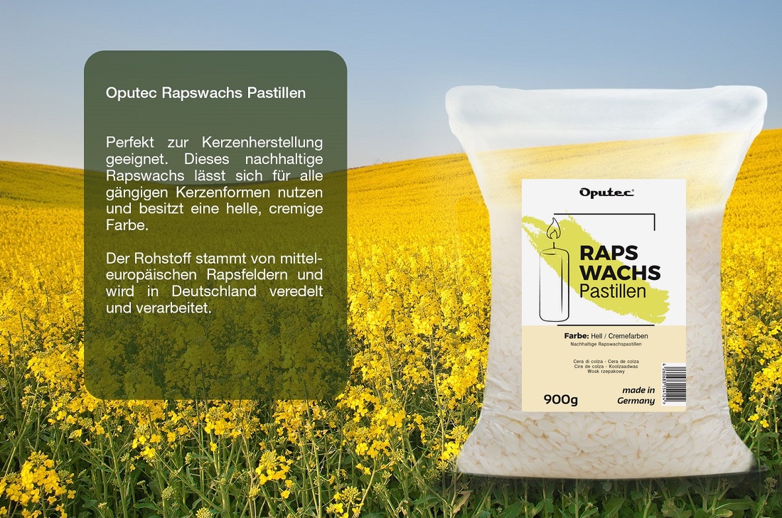 900g Rapswachs-Pastillen Kerzenwachs aus Raps (cremefarben)