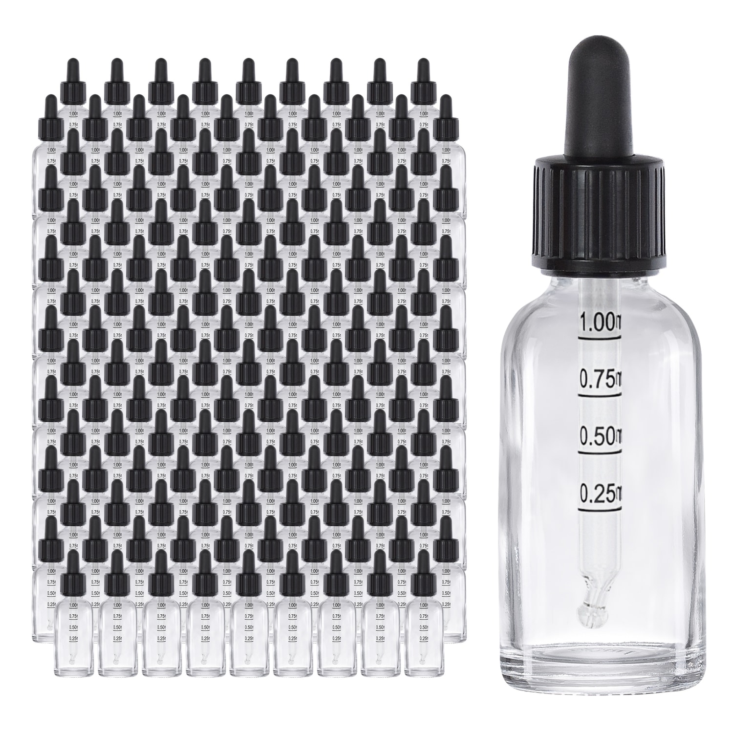 143x 30 ml Pipettenflaschen aus Klarglas mit Skala & Glaspipette – präzises Dosieren