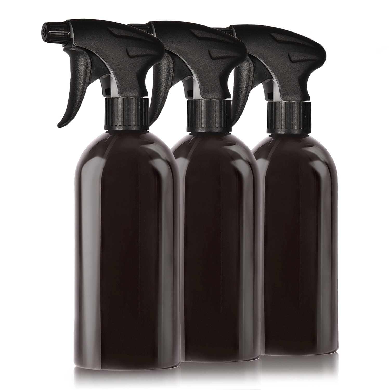 3 x 500ml Sprühflaschen aus Kunststoff Schwarz
