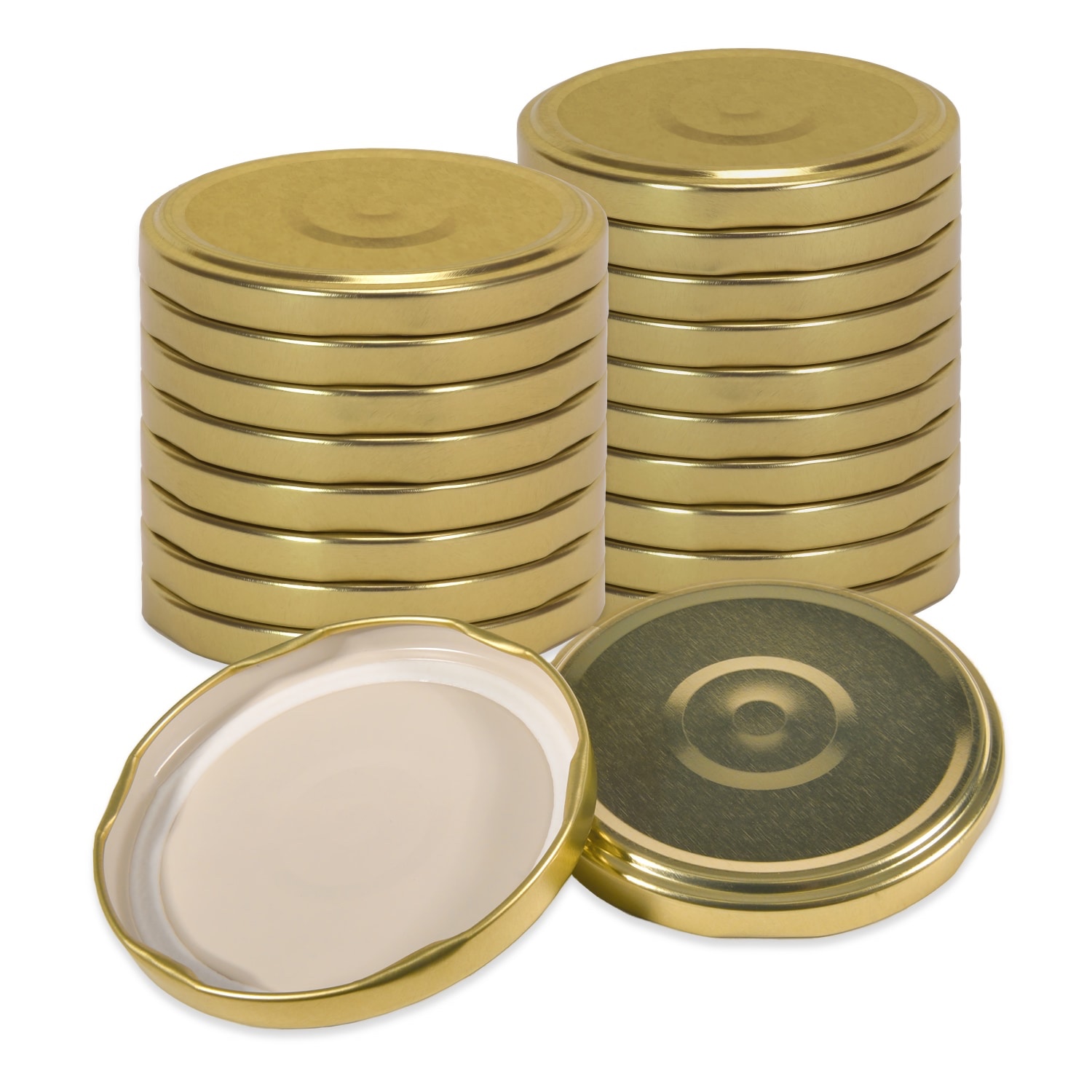 20 x Schraubdeckel TO 82 – Gold