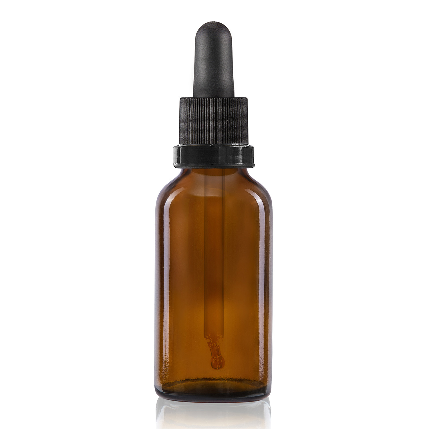 10x 30 ml Pipettenflaschen, Braunglas, mit Kugelspitze-Glaspipette und schwarzem Deckel