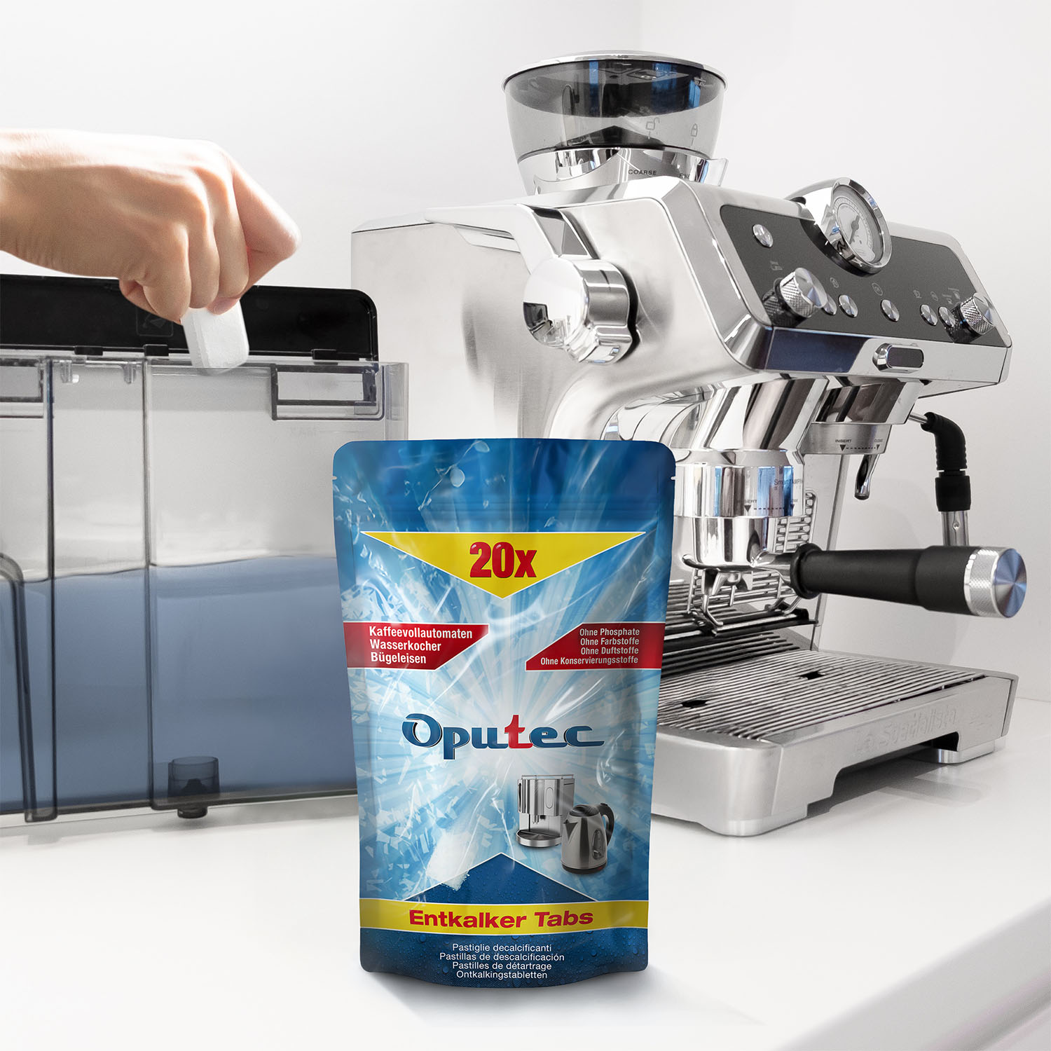 20x Entkalker Tabs im Beutel für Kaffeevollautomaten