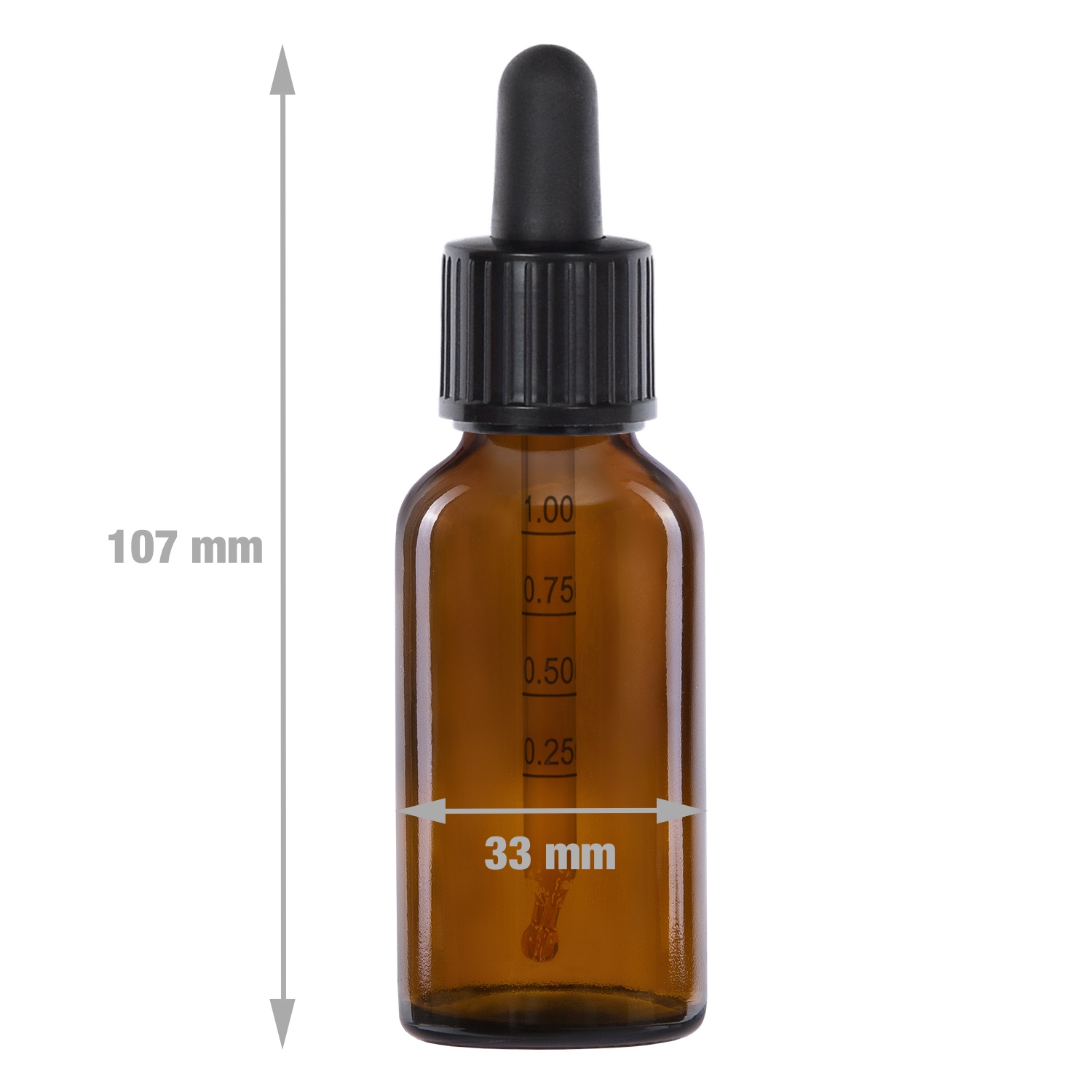 50x 30 ml Pipettenflaschen aus Braunglas mit Skala & Glaspipette – präzises Dosieren