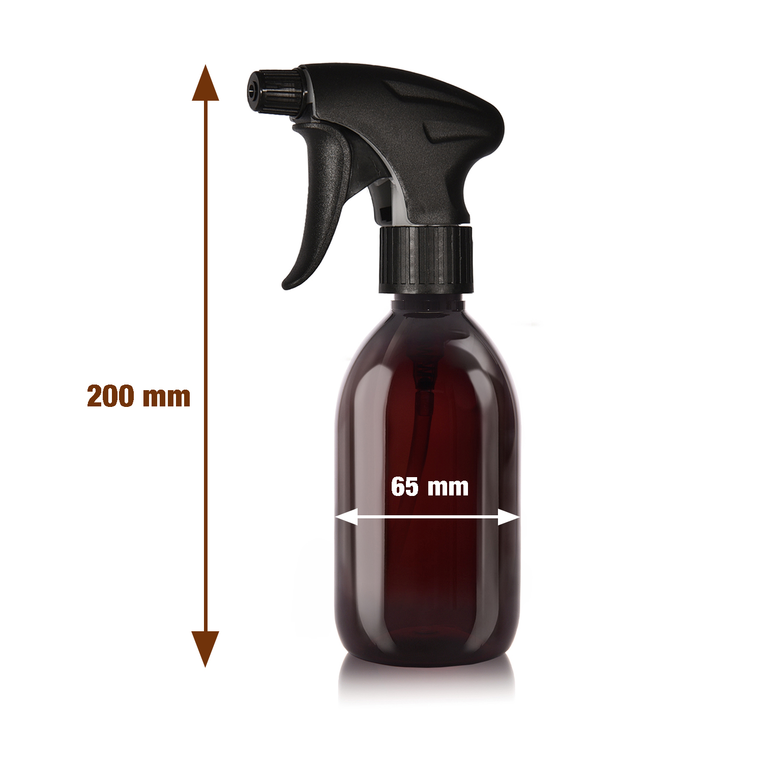 2 x 300ml Sprühflaschen aus Kunststoff braun