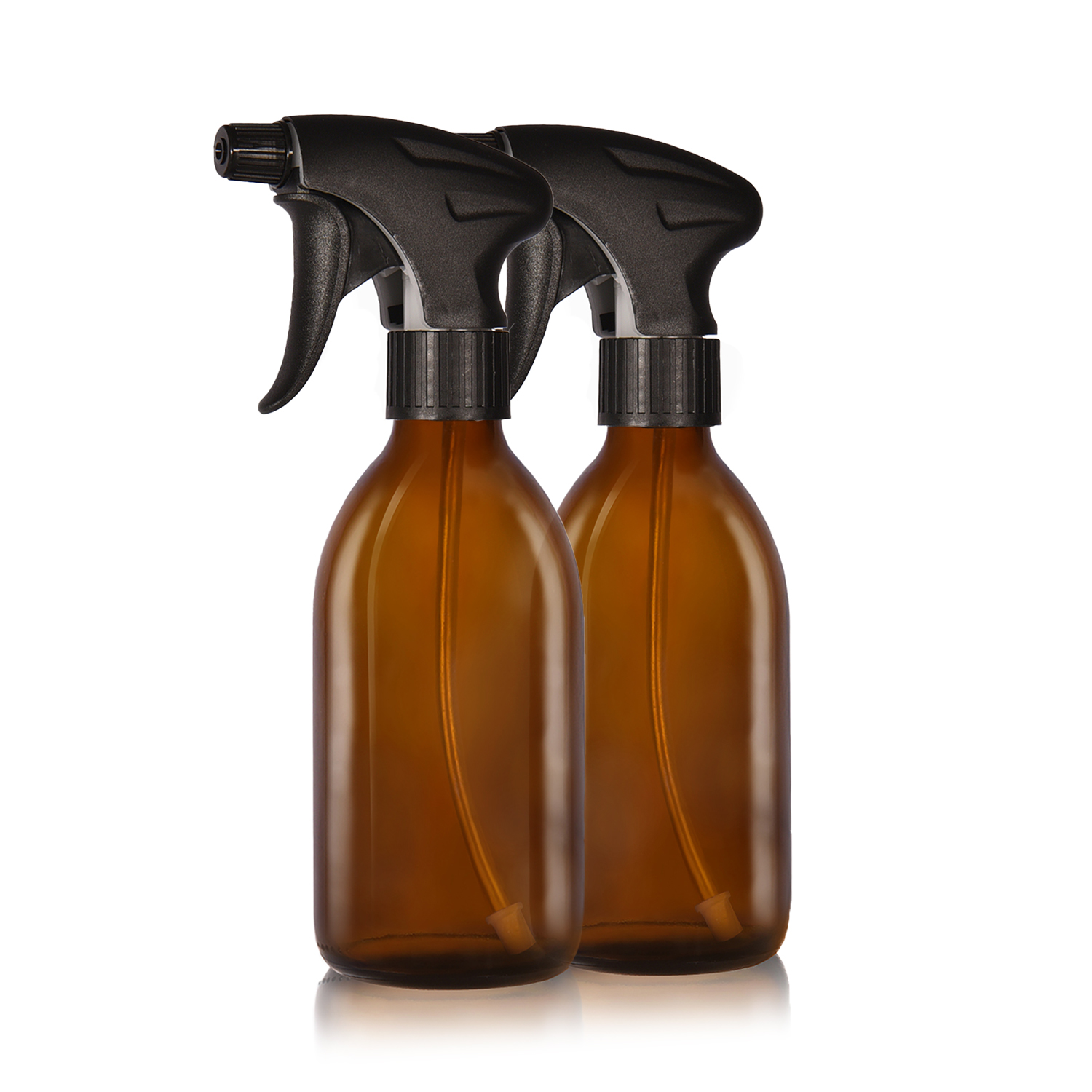 2 x 250ml Sprühflaschen aus Braunglas + Etiketten