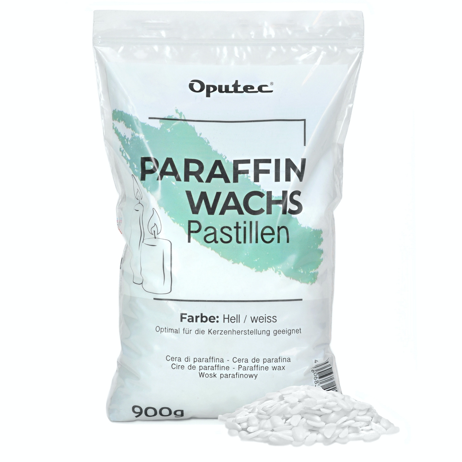 900g Paraffinwachs-Pastillen Kerzenwachs aus Paraffin (weiß)