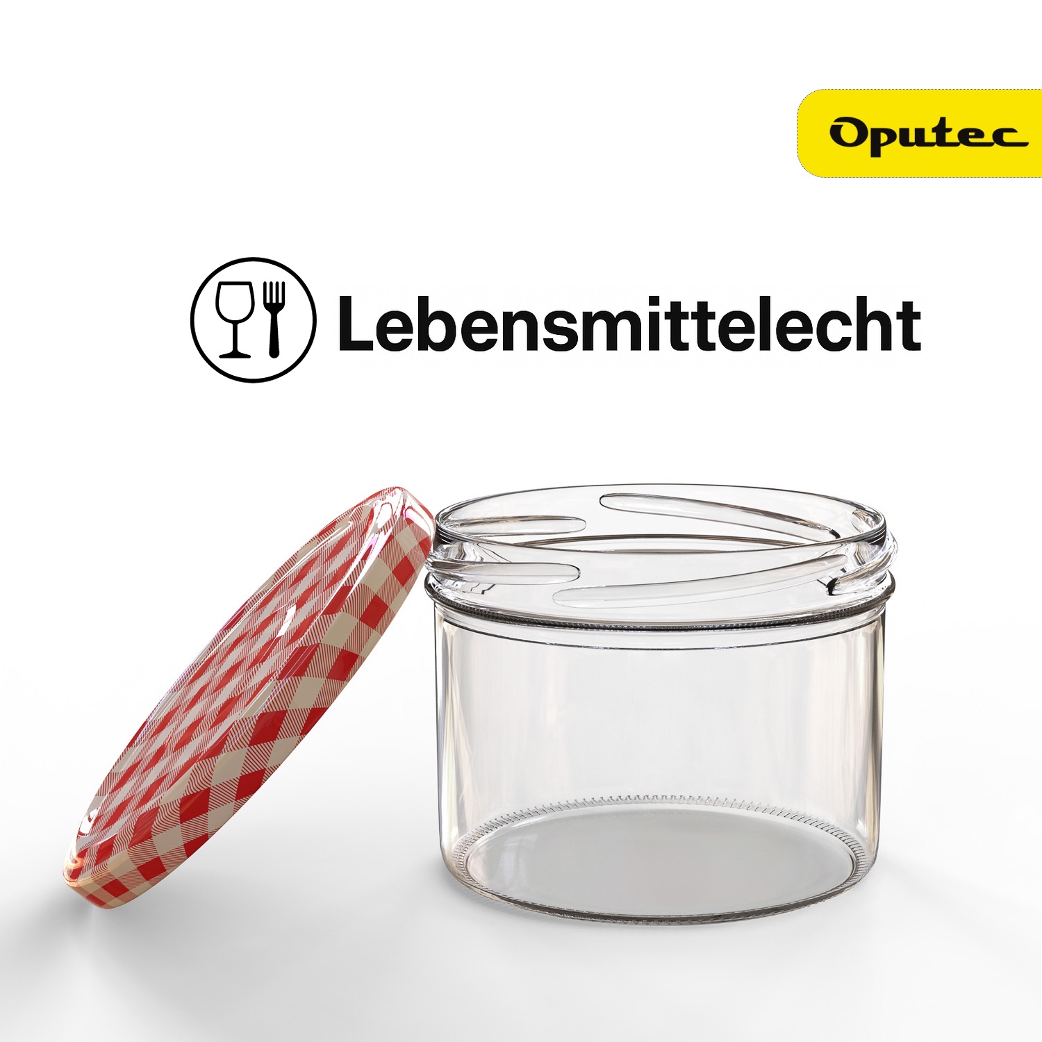 10 x Schraubdeckel TO 82 – Rot-Weiß kariert